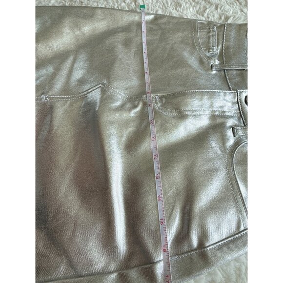 Every Metallic silver kirt with slit up front size 0 - Picture 4 of 8